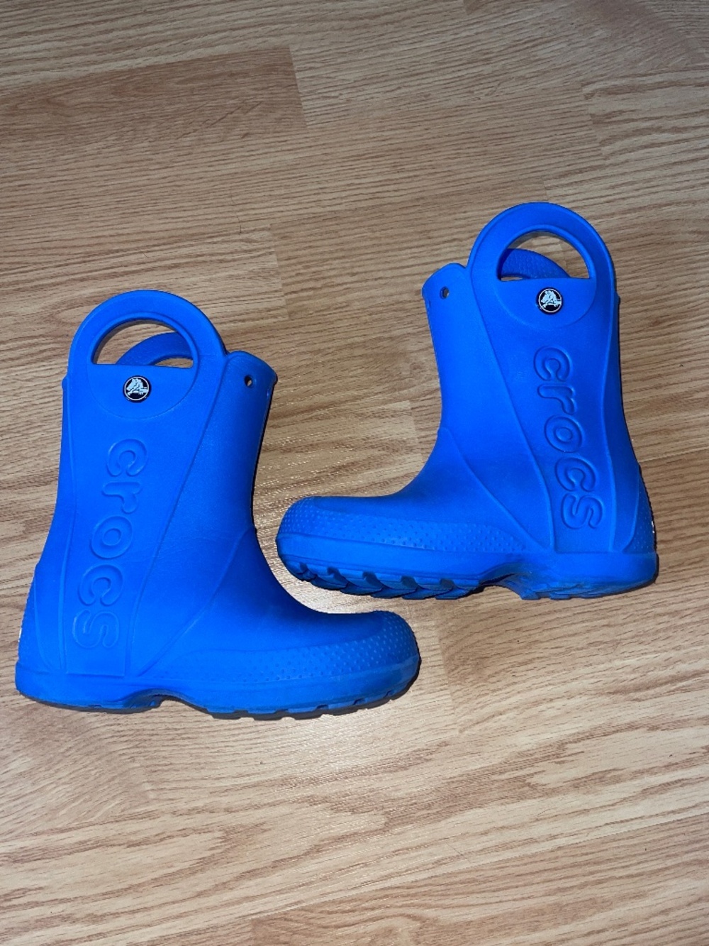 CROCS Toddler Boys Handle It Royal Blue Pull On Rain-boots Size 12